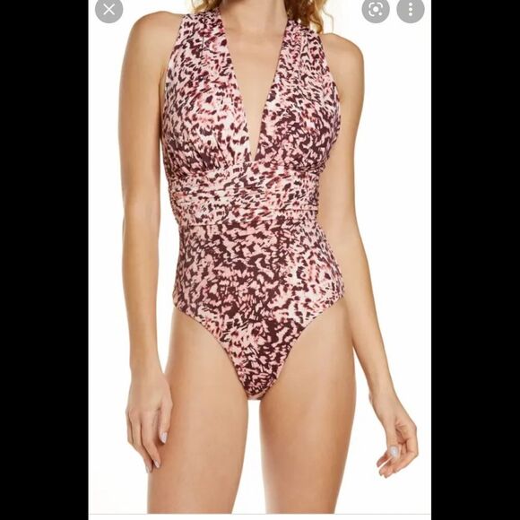 Chelsea28 Convertible One Piece Swimsuit Pink Sketch - Picture 1 of 8